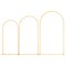 Gold Metal Semi-Circle Arch Backdrop Stand Set, 3-Piece Event Decor
